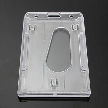Badgehouder van hard plastic, 99,5 x 6 cm, verticaal display met opening aan de bovenkant, veilige bescherming voor ID- en toegangskaarten voor werk