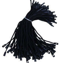 BE-TOOL200PCS Cordão para Etiqueta de Roupa, Cordão com Gancho para Fixação de Etiqueta de Bagagem, Preto