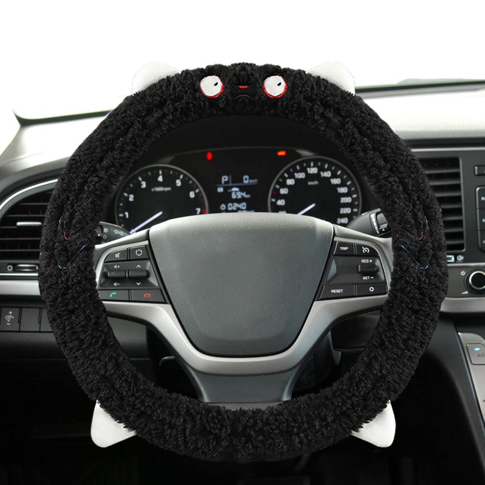 Non-Slip Fuzzy Plush Steering Wheel Cover 14.5-15 Inch 959110584606