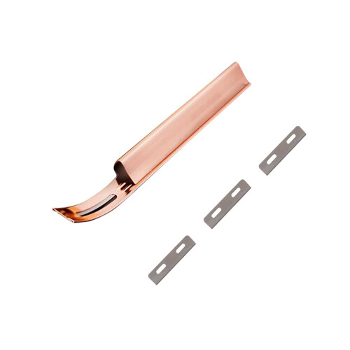 BE-TOOL Leather Skiver with 3 Replacement Blades Rose Gold