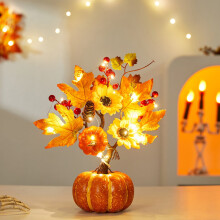 Halloween Simulation Pumpkin Tree Decoration,Fall Autumns Thanksgiving Decorations,Thanksgiving Christmas Tree Ornaments for Home Living Room