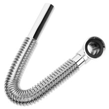 Tuyau de vidange universel en cuivre pour baignoire, couleur argentée, flexible et de 1,98 m (6,5 pieds)