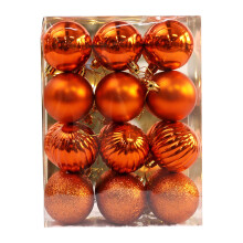 24pcs Christmas Ball Set, 1.57" Christmas Tree Ornaments, Shiny and Glittering Baubles for Tree and Window Displays, Holiday Mall Decorations
