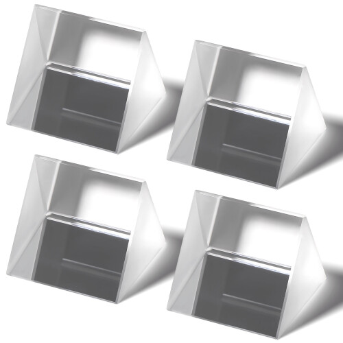 Clear triangular prism crystal for scientific experiments 1
