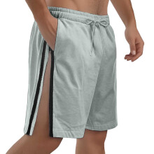 Herrshorts med säckar, dragsko i midjan, Y2K-shorts, lätta sommarshorts med fickor, grå, storlek XXXL
