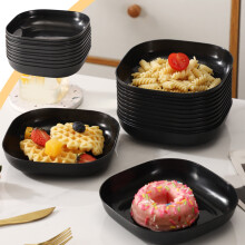 Set di piatti piani in plastica riutilizzabili da 5,7x5,7 pollici