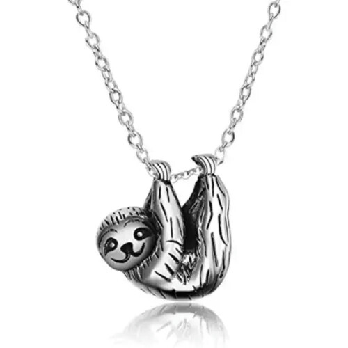 Κολιέ μενταγιόν Silvery Sloth - Δώρο λεπτού κοσμήματος