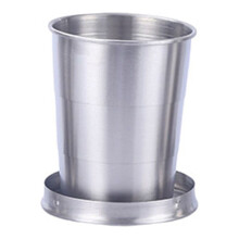 Tasse à mesurer télescopique en acier inoxydable, de qualité alimentaire, étanche, 75/150/250 ml