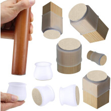 X-Large Silicone Chair Leg Floor Protectors, Felt Chair Leg Caps Silicon Furniture Leg Feet Cover FIT 1.9 – 2.7 inch Prevent Scratches Noise 16Pcs