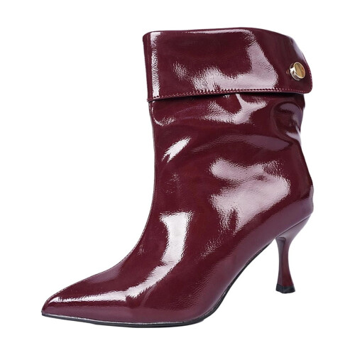Women's Pointed Toe PU Ankle Boots Size 6.5