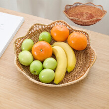 Handmade Rattan Basket for Food Storage and Display