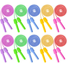 Set van 10 verstelbare springtouwen voor kinderen, kleurrijk nylon, voor binnen- en buitenspelen