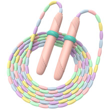 Verstelbaar springtouw met kralen, knoopvrij, geschikt voor kinderen en volwassenen, voor fitness en training.