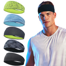 5er-Pack atmungsaktive Mesh-Sportstirnbänder für Herren, waschbar und wiederverwendbar, ideal zum Laufen und für Yoga