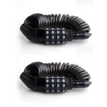 4 Digit Retractable Combination Cable Lock Anti Theft for Helmet Luggage Stroller 2 Pcs