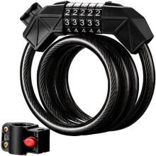 Lucchetto a cavo per bicicletta con combinazione a 5 cifre resettabile, resistente e antifurto.