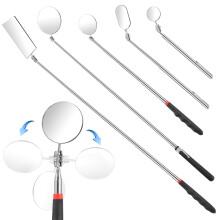 Telescoping Inspection Mirror Stainless Steel 5PCS