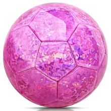 Glitzernder, pinkfarbener Fußball, Größe 4, für Mädchen und Kinder von 4-12 Jahren, ideal für Outdoor-Training und als Geburtstagsgeschenk