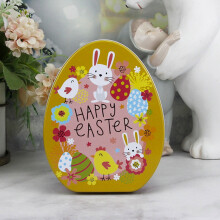Boîtes cadeaux de Pâques en fer forgé, motif œuf de lapin et bonbons, vides ou