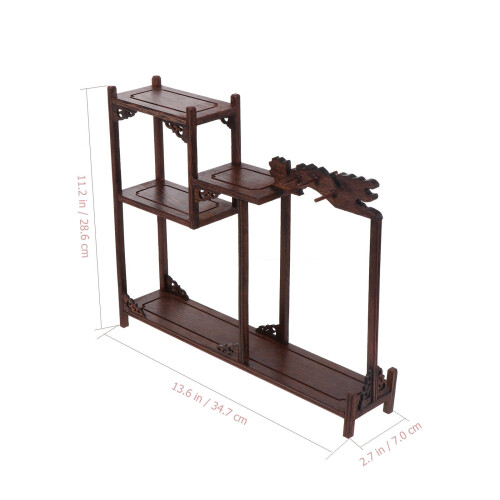 Wood Antique Display Rack Desktop Decor 1 Piece 1