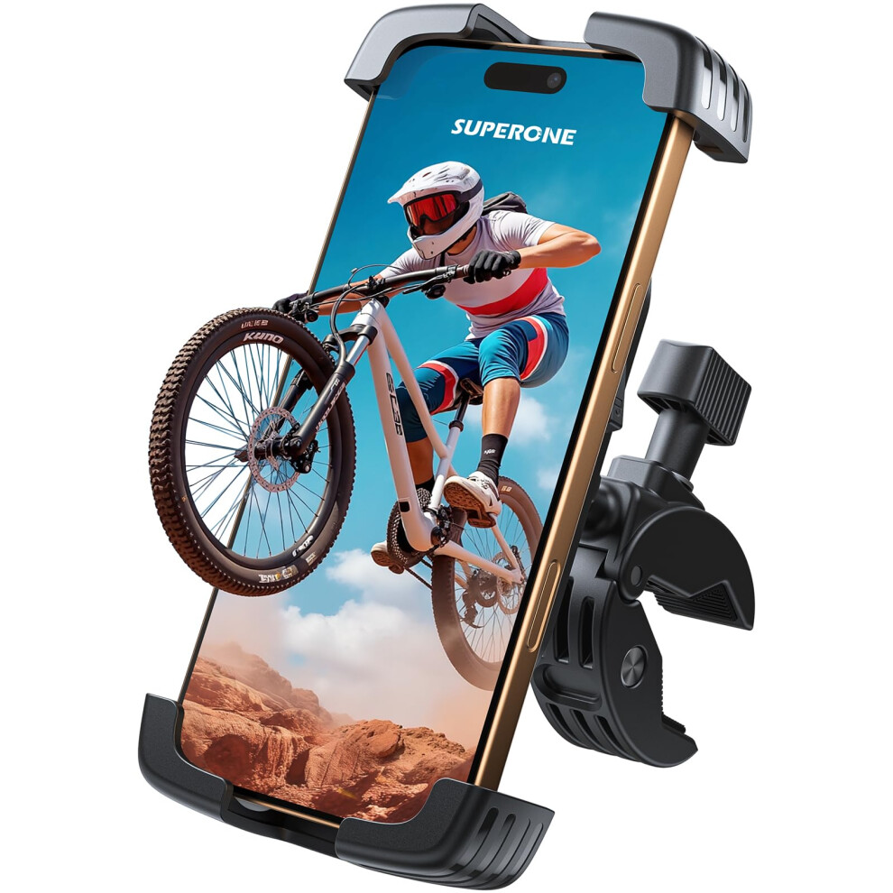 Bicycle Phone Holder With 1-Second Lock-In And Shockproof Design, Suitable For 4.7 To 7.2 Inch Phones. 8585484957801