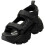 Buffalo (6.5) Buffalo Binary Track Vegan Womens Platform Sandals in Black 1