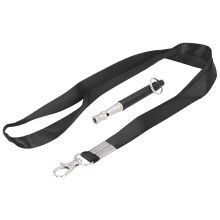 Black Adjustable Ultrasonic Dog Training Whistle with Lanyard Bark Control Tool