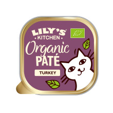 Lily’s Kitchen Made with Natural Ingredients Adult Cat Food Tray Organic Turkey Grain-Free Recipe 19 x 85g
