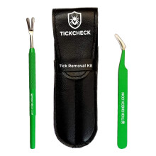 TickCheck Premium Tick Remover Kit (Stainless Steel Tick Remover with Tweezers,
