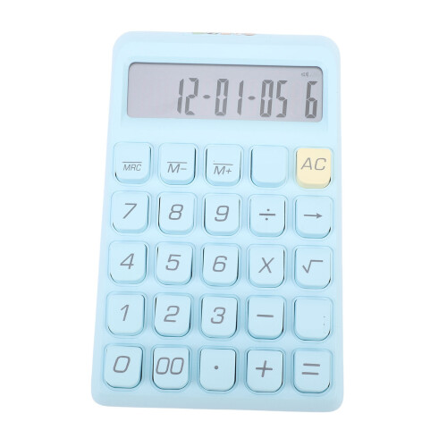 12-stellige LCD-Stimmen-Desktop-Rechner, Blau, Große Tasten 2