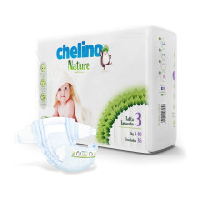 Pañales Chelino Nature Talla 3 (4-10 kg) Hipoalergénicos - Bolsa de 36 Pañales