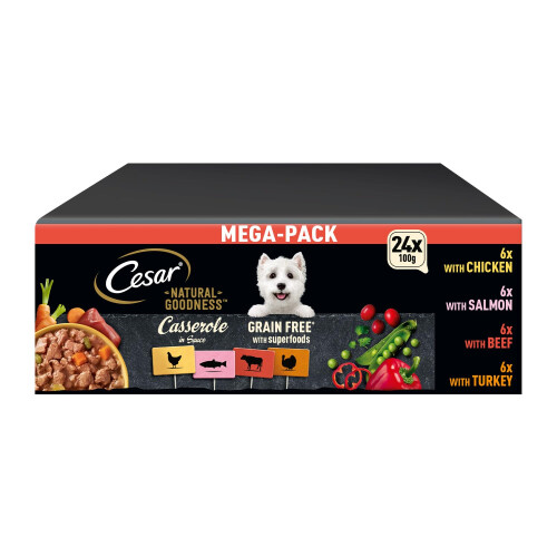 Cesar CESAR Natural Goodness Casserole Mixed Selection in Gravy 24x100g