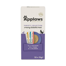 Applaws Variety Creamy Lickable Cat Treats for Cats and Kittens 32x15g, Grain Fr