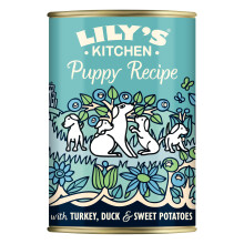 Lily's Kitchen Natural Puppy Dog Food Wet Tins - Puppy Recipe with Turkey - Comp