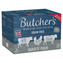 Butcher's Complete Wet Can Adult Dog Food Variety Pack 24x400g