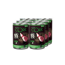 Wellness CORE 95% 6 x 400g, Lamb & Pumpkin – Wet Dog Food, Chunky Paté for Adult
