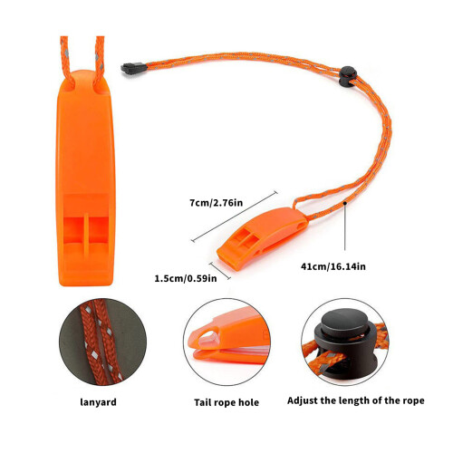 Sifflet d'urgence à Double tuyau, 6 pièces, pour bateaux de 2