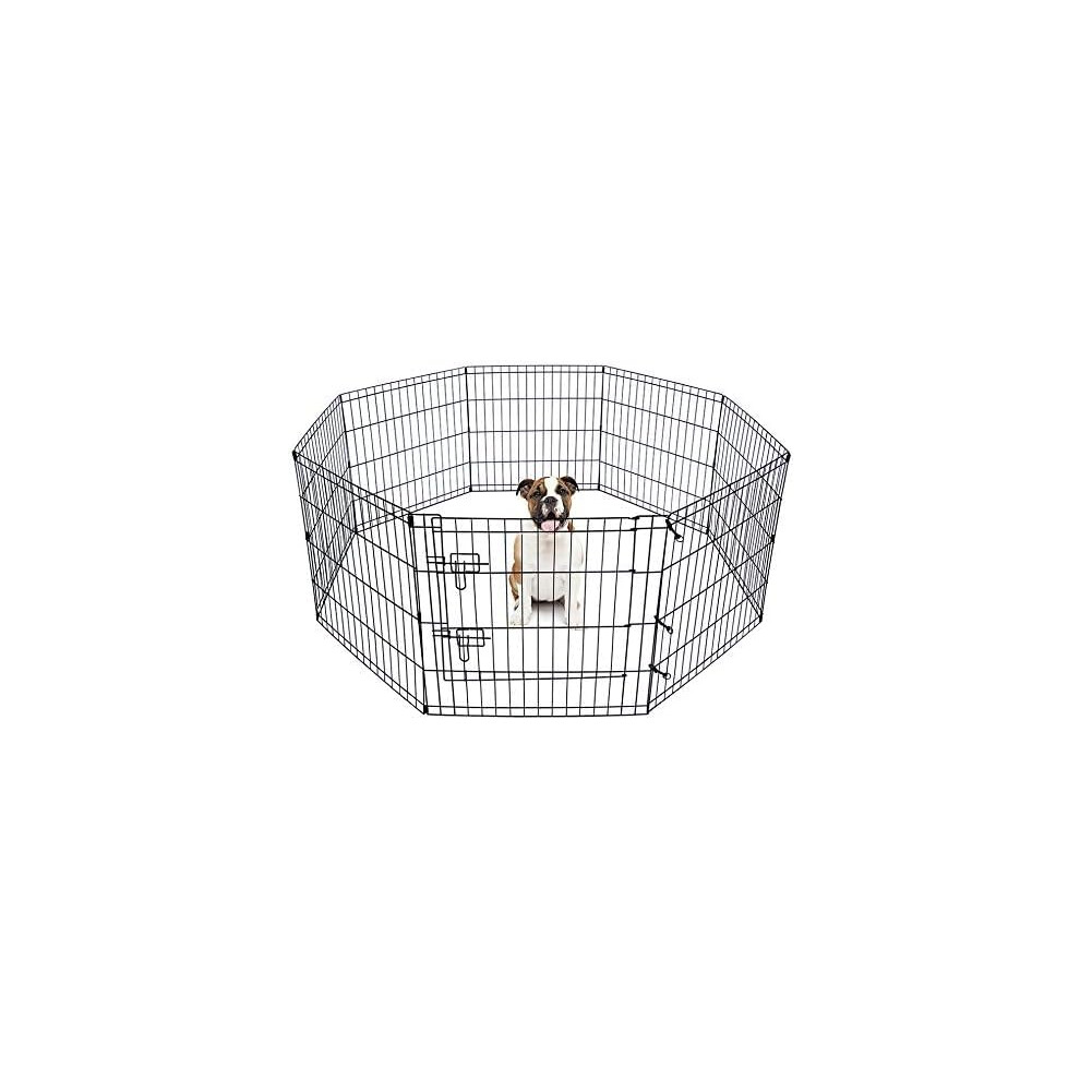 Bunny Business Doggy Style 8 Panel Playpen Suitable For Dogs Puppies Cats & Rabbits Foldable Ideal For Indoor/Outdoor Use Puppy Play Pen (Small, 8 Panel Li