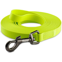 Toozey Dog Training Lead, 15m Long Waterproof Leash with Hand Loop and Mesh Bag, Durable for Small to Large Dogs, Yellow