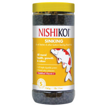 Nishikoi Sinking Food for Bottom Feeding Pond Fish - Small Pellets - 760g