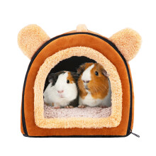 Pantula Warm Guinea Pig Bed House in Winter - Cave Cozy Hamster Rabbit Bed with Removable Pad