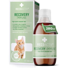 RECOACTIV Recovery Immune for cats, 1 x 280 ml, high-calorie complete diet food for cats suffering from malnutrition and during recovery, to promote w
