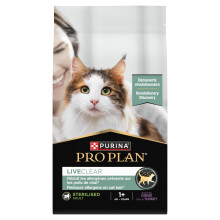 PRO PLAN LIVECLEAR Adult 1+ STERILISED Rich in Turkey Dry Cat Food 1.4kg, For Neutered Cats