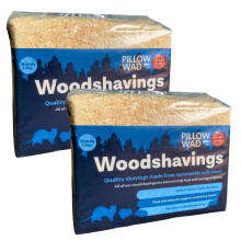 3kg Pillow Wad Wood Shavings (1.5kg each) Kiln Dried, Dust Extracted Small Animal Bedding Premium Quality, Soft & Absorbent Pet Bedding for