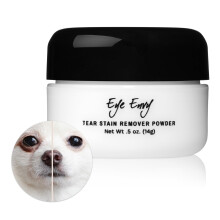 Eye Envy Tear Stain Remover Powder for Dogs and Cats. 100% Natural, Safe. Apply Around Eyes. Absorbs and Repels Tears. Keeps Area Dry. Treats The Cau