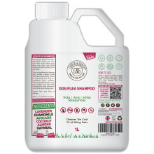 Dog Flea Shampoo for Itchy Skin 1 Litre - Medicated Flea & Tick Shampoo for Sensitive and Smelly Dogs and Puppies - Antibacterial & Anti-Fungal Groom