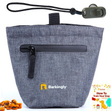 Barkingly Dog Treat Pouch for Dog Training with Clicker, No Spill Magnetic Closu