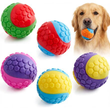 Pets & Play Squeaky Dog Ball 6 Pack | Upgraded Durable Dog Balls | Strong & Sturdy | Bouncy Rubber Dog Toys for Training & Boredom