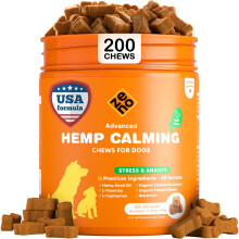ZENO Hemp Calming Chews For Dogs Anxiety 200 pcs - Anxiety Relief - For stress, travel, check-up, barking or grooming - Dog Calming Treats - Duck