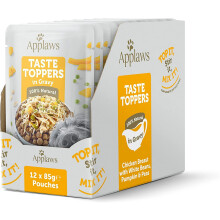 Applaws 100% Natural Wet Dog Food Pouch, Grain Free Chicken with Vegetables in Gravy 85g (12 x 85g Pouches)